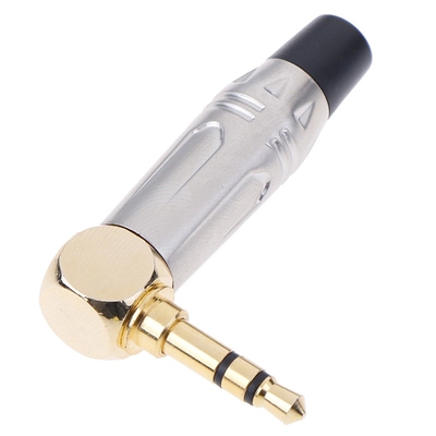 3.5mm Stereo Right Angle Male Plug Audio Headphone Solderin