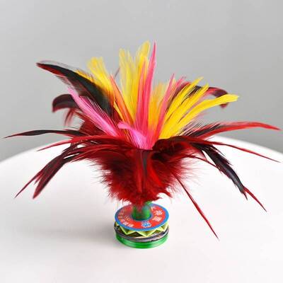 Colorful Feather Shuttlecock China Jianzi Foot Kick Hand whe