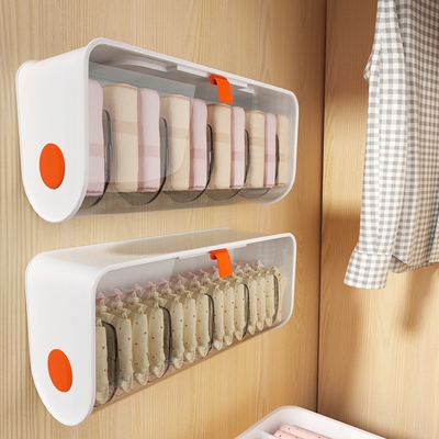 Walled undergarments to the side of the closet sock to the s