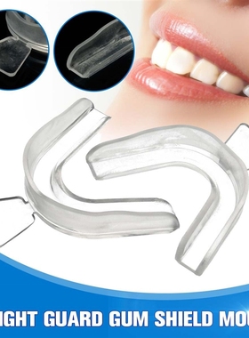 2pcs Teeth Protection Transparent Night Guard Gum Shield Mou