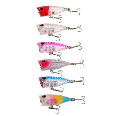 4CM/3g 3d Eyes Bait Crankbait Wobblers Tackle Isca Poper 1 p