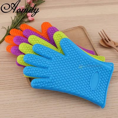 *Silicone Heat Resistant Gloves Anti Scalding Non Slip Glove