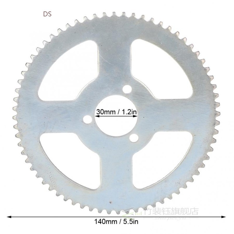 Three Holes Sprocket Durable Metal 65 Tooth 25H 3 Holes Cran