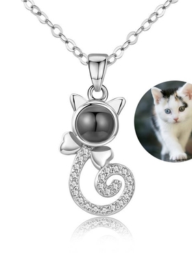 New Arrival Custom  Pet Photo Projection Necklace Pendan