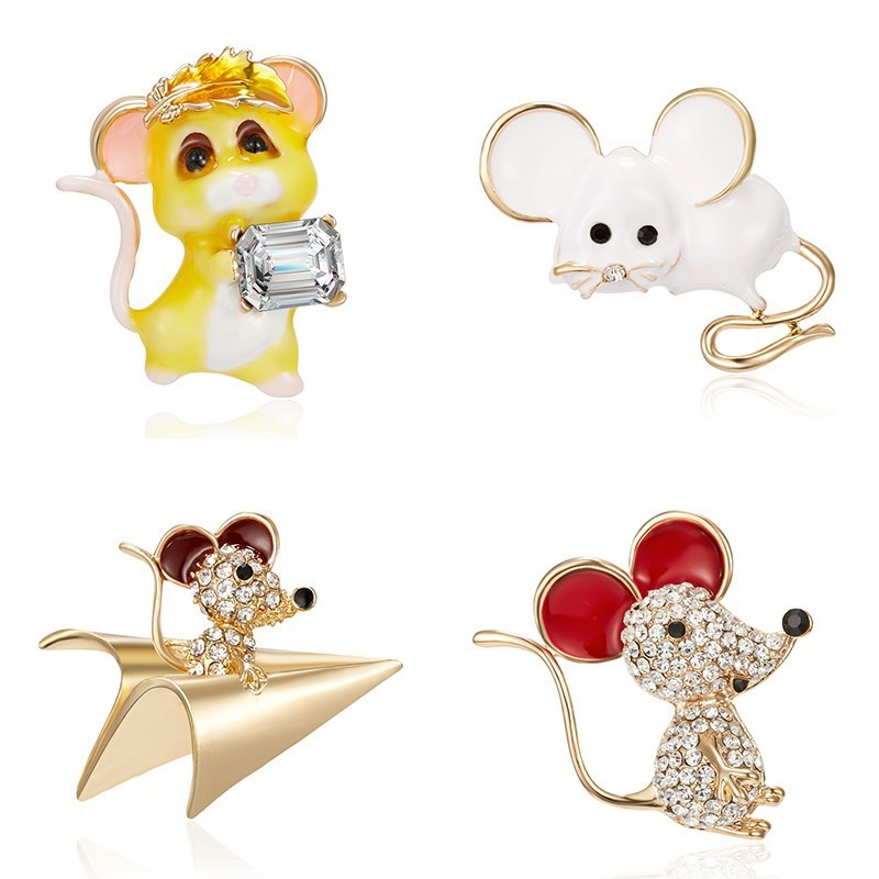 1PC Year of the Rat 12 Chinese Zodiac Colorful Mouse Eating