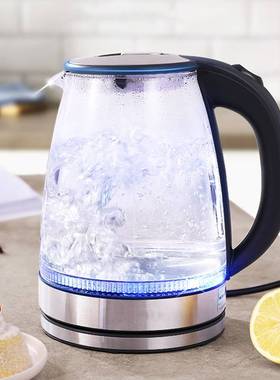 Glass Electric Tea Kettle Blue LED Light Fast Boiling/烧水壶