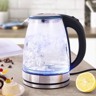 Glass Electric Tea Kettle Blue LED Light Fast Boiling/烧水壶