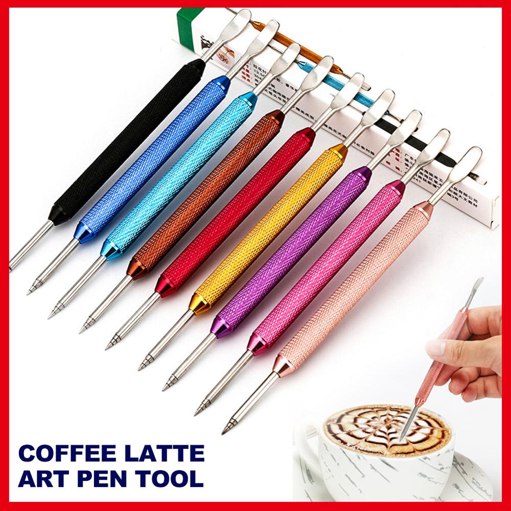 Creative 1pcs Latte Art Foam Pen Needle Cappuccino Espresso