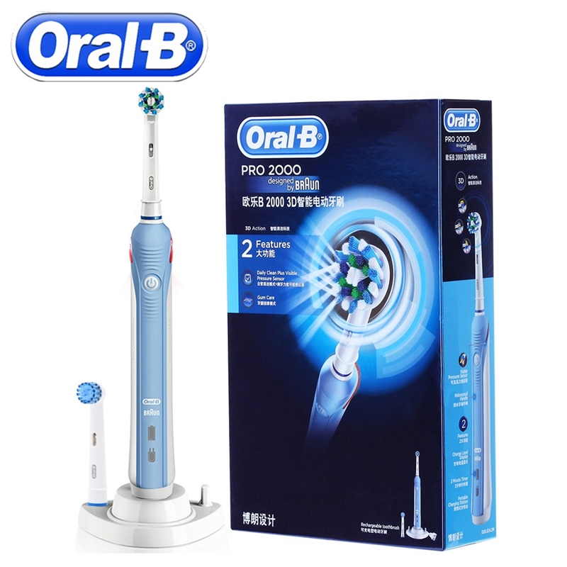 Oral B PRO 2000 3D Smart Ultrasonic Toothbrush Teeth Whiten