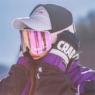 Adult cylindrical skiing glasses, double layer anti fog gogg