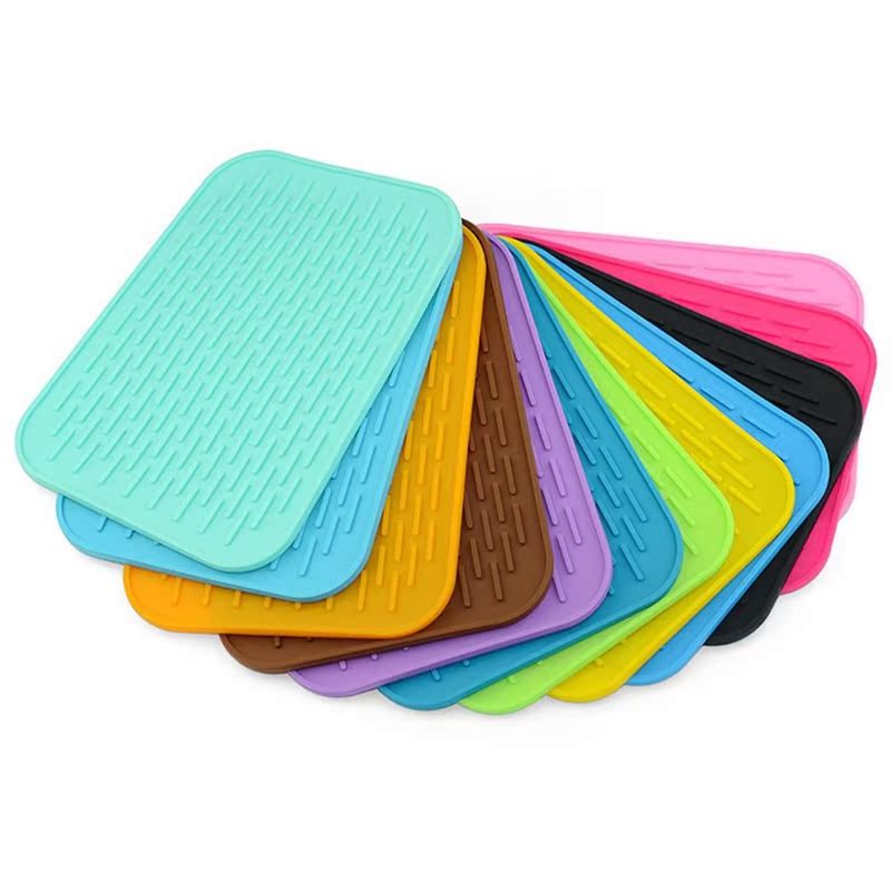 Hot Kitchen Silicone Sink Mat Dishes Cup Dry Pad Pot Holder