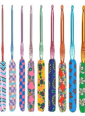 9pcs Sewing Hand Crochet Hook Set Kit Ceramic Handle