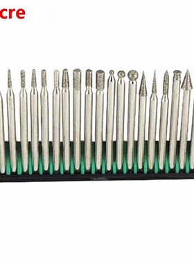 HSS 20Pcs 3mm Shank Diamond Grinding Burr Needle Point Rotar
