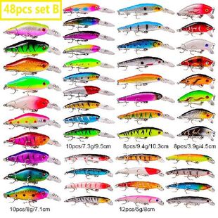 42 43 44 48pcs Fishing Lure Set Kit Hook Jigs Hard
