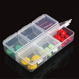 1PC New 6 Days Tablet Plastic Pill Box Holder Medicine Case