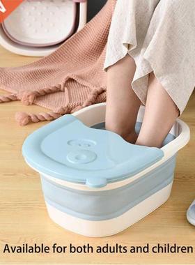 Plastic Foldable Foot Bath Bucket Footbath Massage Wash Basi