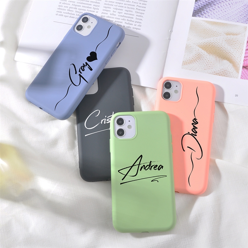 Name Custom Phone Case for  iPhone 13 Pro Max 12 Silicone 11