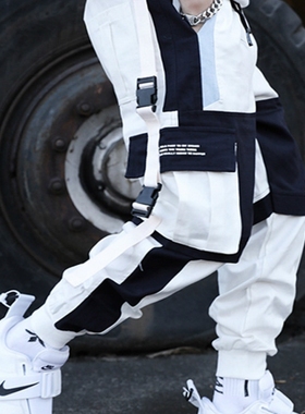 Prowow Streetwear Mens Multi Pockets Cargo Harem Pants