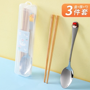 With chopsticks and a Korean-cut, stainless steel soup for c