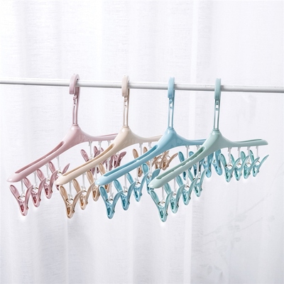 Sock racks at home with multi-purpose plastics attached to t