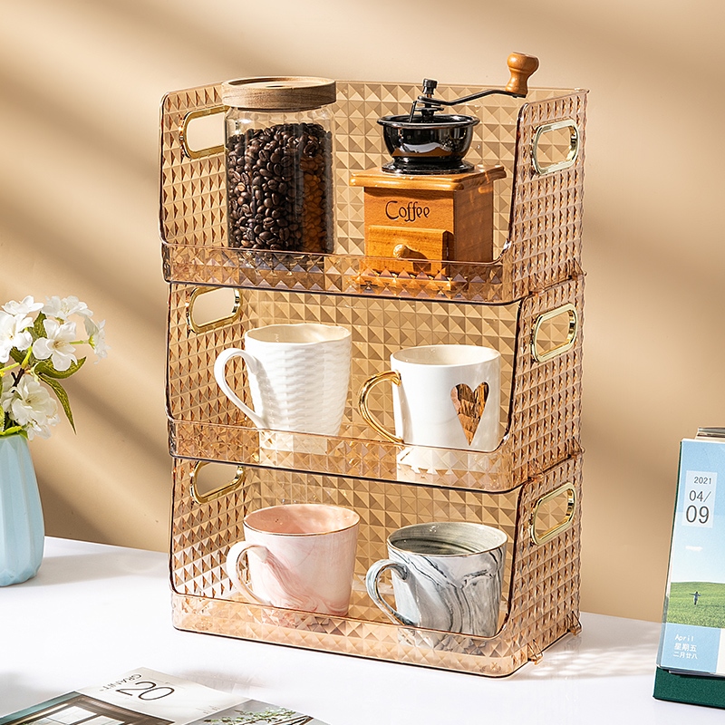 Home cups, transparent tabletops, snack boxes, baskets, plas