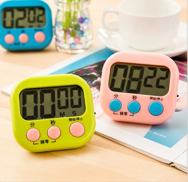 1PC Digital Kitchen Timer Big Digits Loud Alarm Magnetic Bac