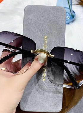 Classic Vintage Sque Sunglasses Woman Gradient Mirror Fram