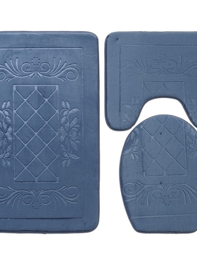 3pcs/set Bathroom Mat Set Bath Carpets Thick Anti skid Toil