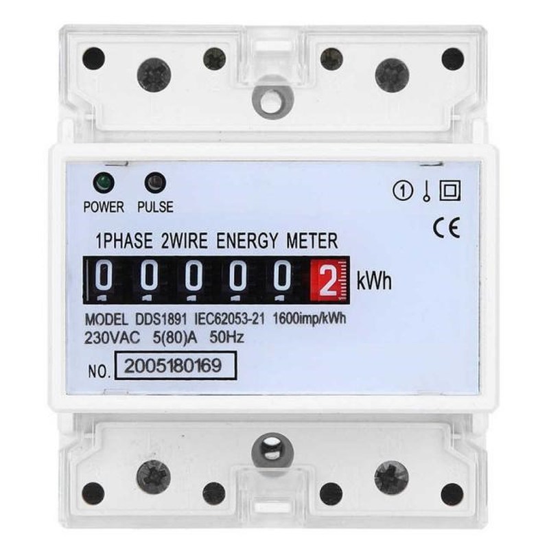 DDS1891 Single Phase Meter 50Hz 230V 80AHigh Accuracy 4P LCD