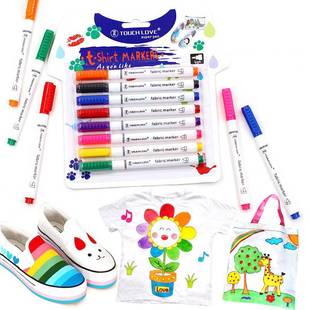 8 Pcs/Set Clothes Textile Marker Fabric Paint Pen DIY Craft