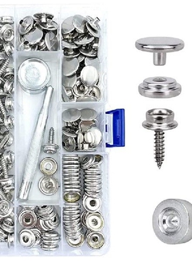 152Pcs Fastener Screw Snaps Kit With Tool, Stainless Steel