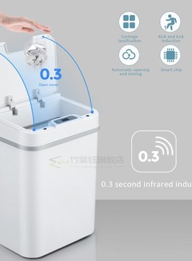 Smart Trash Can Wireless Sensor Automatic Trash Bin Touchles