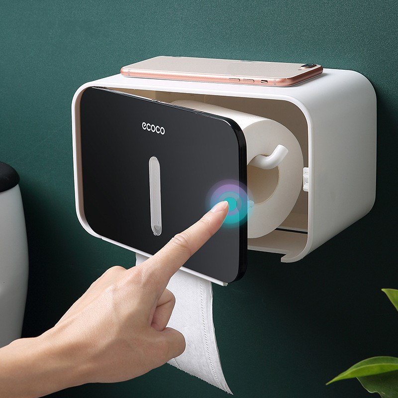 Tissue Box Toilet Paper Holder Shelf Waterproof Bathroom