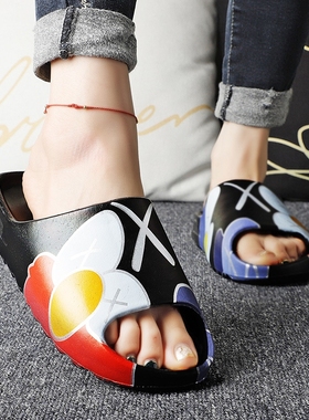 2021 Summer Yezy Outer Wear Thick-soled Slippers Men Fashion