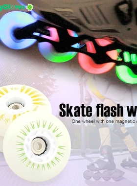 1pc Flashing Roller Skate Wheel 72mm 76mm 80mm Inline Roller