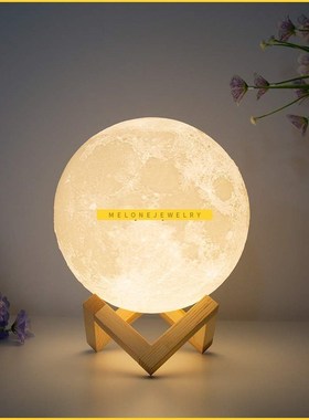 3D Print Moon Lamp Rechargeable SB Luna 16 Colors Change Nig