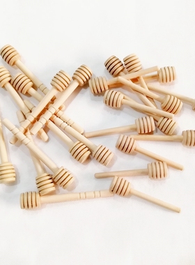 (100pcs) 8cm 10cm Mini Wooden Honey Stick Wood Honey Dipper