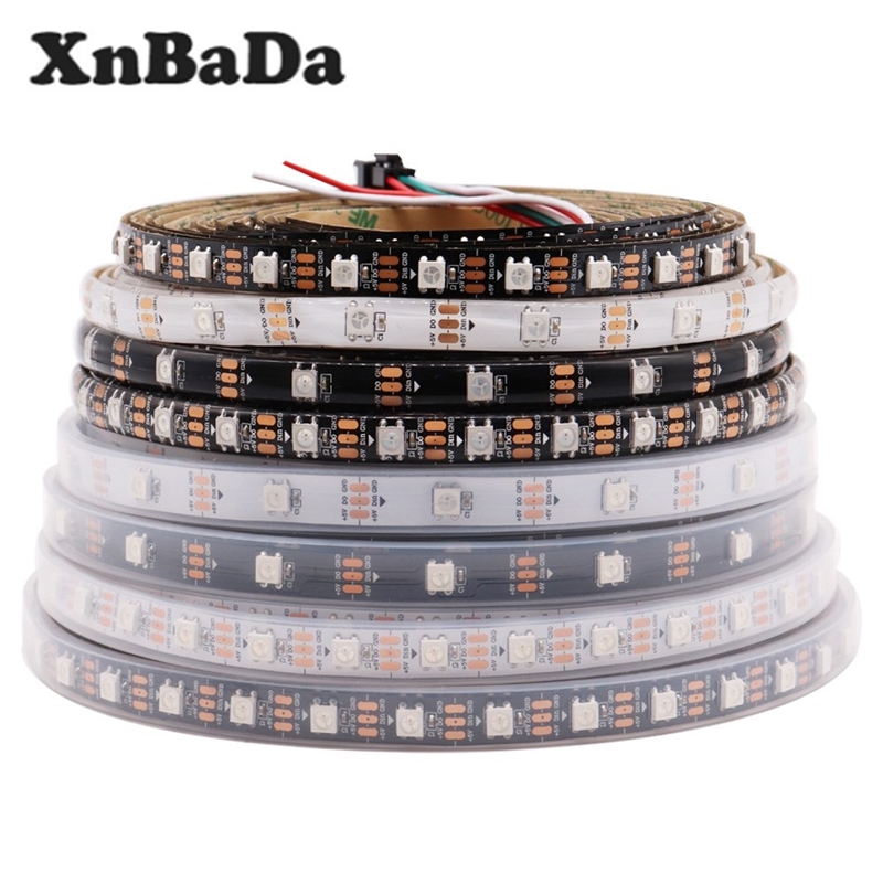 DC5V WS2812B Led Strip 30/60/74/96/144 leds/m WS2812 Black/W
