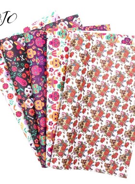 JOJO BOWS 22*30cm 1pc Halloween Faux Synthetic Leather Fabri