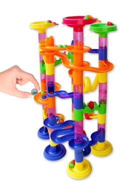 105pcs DIY Construction Marble Race Game Toy Kids Race Run M
