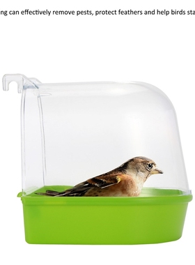 Cage Mounted Small Bird Parrot Budgie Pet Round Bath Basin