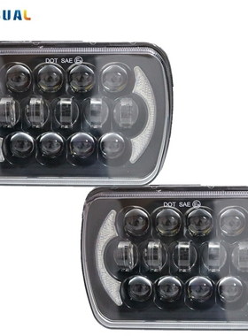 Pair 105 W 5X7 7X6 Inch Retangular Feixe Farol Com High/How