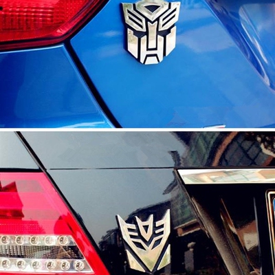 ABS  3d Car Sticker Transformers For Car Auto Logo Window Ta