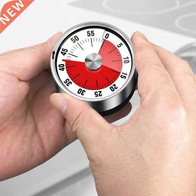 New Stainless Steel Visual Timer Mechanical Kitchen Timer 60