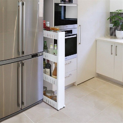 Movable Plastic Interspace Storage Rack Refrigerator Space