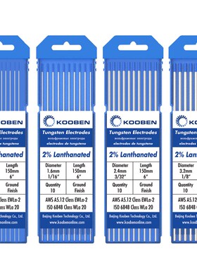 WL20 Tungsten Electrodes1.0 1.6 2.4 3.2mm Blue Tig Welding