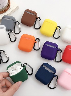 silicone For Apple Airpods case cute with keychain Shockpr