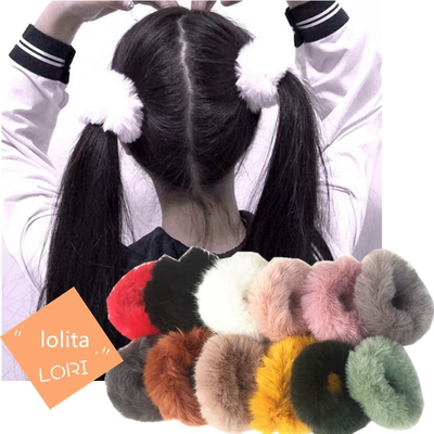 2pcs Fur Bunny Ears Lolita Headwear Kawaii Cat Ears Cosplay