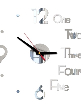 DIY digital Wall Clock 3D Mirror Surface er Silent Acrylic C