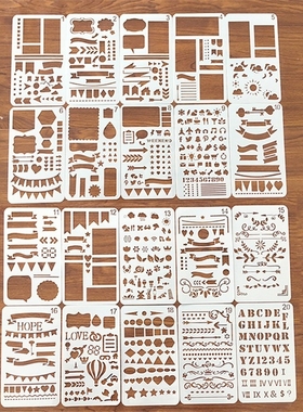 Coloffice A6  PET Painting Template Ruler 20 Styles